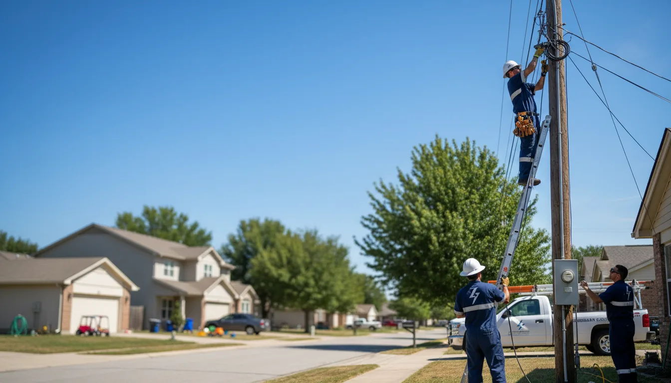 Residential electrician providing installation services in Meyersville, TX